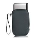 kwmobile Carrying Case Compatible with Nintendo 3DS XL - Neoprene Console Pouch with Zipper - Grey
