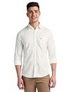 U.S. POLO ASSN. Men's Solid Slim Fit Shirt (UDSHT0916_White