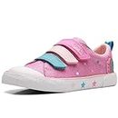 Clarks Foxing Play K Girls Canvas Trainers 8.5 Pink Canvas