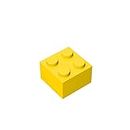 Classic Building Bricks 2 x 2 100 Piece, Compatible with Lego Parts 3003, Creative Play Set - 100% Compatible with Lego and All Major Brick Brands(Colour:Yellow)