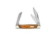 Buck Knives 371 Stockman 3-Blade Folding Pocket Knife with Wood Handle