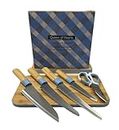 MERISH Kitchen Knife Block Set with Cutting Board 4PCS Professional Sharp Chef Knife Set with Scissor Cutlery Knives Set