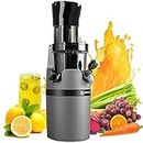 Masticating Juicer Machine for Whole Fruits and Vegetables, Cold Press Slow Juicer with Wide Mouth 80mm Feeding Chute, Reverse Function Quiet Motor Fresh Healthy Juice Extractor, EL18, Grey