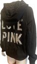 Victoria's Secret PINK Hoodie Love Black Relaxed Fit Boyfriend Large L NWT