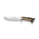 Joker Hunting knife "Tigre" CN34, with deer crown handle and stainless steel blade 17 cm, 300 grams, stainless steel ferrule, fishing tool, Hunting, camping and hiking.