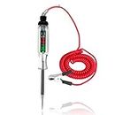 Automotive Circuit Tester, DC 3-24V Test Light with Portable PU Extended Spring Wire, Heavy Duty Auto Circuit Tester, Vehicle Circuits Low Voltage Light Tester for Various Vehicles