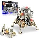 Geeek Club DIY Science Kit - 88-Piece Apollo 11 Electronic Science Kit - Lunar Module Eagle and Moon Rover DIY Set - Educational Model Kits for Teens, Adults - Science Expriment Gift for Kids 14+