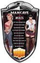 MAN CAVE RULES WITH SEXY WOMEN BEER 36" HEAVY DUTY USA METAL HOME DECOR SIGN