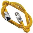 Supplying Demand 203-3132 Dryer Gas Hose With Fittings Compatible With 1/2" MIP x 1/2" FIP Hose Connections (3 Feet)
