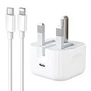 iPhone Fast Charger, 20W USB C Fast Charger Plug with iPhone Charger Cable 1M, iPhone Charger Plug and Cable for iPhone 14/13/ 12/11