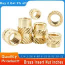 1/4 2-56 4-40 6-32 8-32 10-32 UNC Hot Melt Brass Insert Nuts 3d Printer Laptop Insertnut Copper Heat