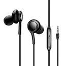 Joyroom 3.5mm in-Ear Wired Earphones, in-Ear Headphones with Built-in Microphone and in-line Control, Ideal for Music, Calls, and Entertainment, Black