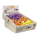 balle chien - balle corde ronde avec GLORIA - 7 cm x 30 cm de long - balle souple et dur - jouets pour chiens - balle en caoutchouc - couleurs assorties