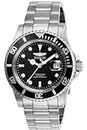 INVICTA Men's Pro Diver Quartz Watch with Stainless Steel Strap, Silver/Black, 20 (Model: 26970)
