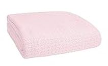 Elvana Home 100% Cotton Bed Blanket, Breathable Bed Blanket Queen Size, Cotton Thermal Blankets Queen, Perfect for Layering Any Bed for All Season, Baby Pink