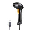 Eyoyo Handheld USB 2D Barcode Scanner, Wired Automatic QR Code Scanner PDF417 Data Matrix Bar Code Reader with Long USB Cable for Mobile Payment, Convenience Store, Supermarket, Warehouse