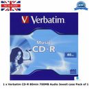 Custodia gioiello CD-R audio Verbatim CD-R musica bianca registrabile 80 min 43365 nuovo LOTTO