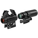 Feyachi V30 2MOA Red Dot Sight with M37 1.5X - 5X Magnifier Combo, Absolute Co-Witness