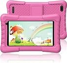 TOSCiDO Kids Tablet 7 Inch Android 11, 2GB RAM 32GB ROM BT WiFi Dual Camera Educational Games Parental Control, Kids Software,With Pink Kid-Proof Case