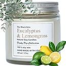 The Black Kite Scented Candles | Soy Wax Candle | Scented Candles Gift Set | Aromatherapy Fragrance Candles for Home Decor | Euclyptus & Lemongrass Aroma Lasts 25 Hours | 100gms
