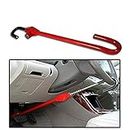 Dhe Best ST-L4 Car Universal Anti Theft Car Steering Wheel Lock Security System with 2 Keys for Hyundai i10 Grand, Red