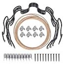 Swpeet 67Pcs Couch Spring Repair Kit, Including Springs, Upholstery Spring Clips, Seat Spring Stay Wire, Retaining Wire Clips and Screws, Compatible with Seating in Furniture Automotive