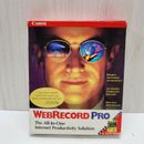 WebRecord Research Pro  PC Software Personal Assistant Search Internet Data New