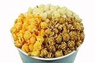 Signature Popcorn - 1-gallon Multi Language Thank You Reusable Plastic Tin - Butter, Caramel & Cheddar Cheese (3-Way Divider)