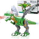Liberty Imports Mist Spraying Robot Dragon Toy - Walking Dinosaur Fire Breathing Water Spray with Lights & Realistic Sounds (Assorted Color)