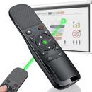 Professional Wireless Presenter with Green Laser Pointer, Air Mouse Function, RF
