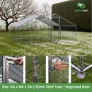 4m x 4m Walk-in Chicken Run Coop Cage Pen Waterfowl Enclosure Hens Dogs Poultry