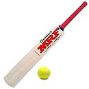JRS Super 006 Wooden Cricket Bat with Ball for Kids Size 1 Pack of 1 (Multi-Color) 4-5 Years Boys
