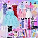 700+Pcs- Fashion Design Kit, Kit de Création de Mode Pour Filles avec 5 Mannequins - Kits de Loisirs Créatifs, Kit de Couture Enfants, Cadeau D'anniversaire Pour Adolescentes 6 7 8 9 10 11 12+ ans