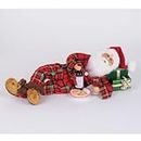 Karen Didion Lying Wine Midnight Snack Santa Figurine 16 Inch Multicolor