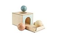 Sadora Baby Object Permanence Box - Montessori Learning, Three Coloured Balls Montessori Toys for 6-12 Months, Material Wood, Non Toxic Colours, Safe for Infants, 1 Year Old Babies and Toddlers