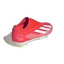 adidas Unisex-Child X Crazyfast League Laceless Firm Ground Sneaker, Solar Red/White/Team Solar Yellow, 4 US