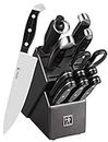Henckels International Statement Series 13 Piece Knife Block Set - with Shears, Steak Knives, Sharpening Steel and More - Made with German Stainless Steel