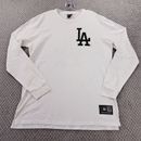 Majestic MLB LA Dodgers sz XL White Long Sleeve T Shirt Logo