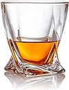 PrimeWorld Single Piece Whisky Crystal Thick Bottom Glass Whiskey Glass Liqueur Tumbler Thick Weighted Old Fashioned Rock Glass Scotch Bourbon and Spirits 300 ml