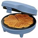 Bestron Waffle Maker, piastra per waffle a forma di cuore, macchina per waffle con antiaderente & indicatoro luminso, collezione Sweet Dreams, 700 watt, colore: Blu