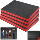 4 Pcs Cuttable Polyurethane Foam Pads Foam Sheets Craft Foam Black Tool Box Foam