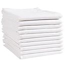 KAF Home White Kitchen Towels - 10 Pack Plain Weave Towel - Multi-purpose Cotton Dish Towels For Baking, Cooking, Cleaning, Printing, Monogramming, and Embroidery
