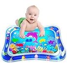 Styxon Baby Tummy-Time Water Mat: Infant Toy Gift Activity Play Mat Inflatable Sensory Playmat Babies Belly Time Pat Indoor Small Pad for 3 6 9 Month Newborn Boy Girl Toddler Fun Game