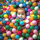 EEVOVEE ,50 Pcs 6 Cm Soft And Safe Multi Colour Plastic Pool Softball For Kids. 8 Colorful Plastic Balls For Kids Soft Edged Balls.(Bpa-Free,Non-Toxic Plastic Balls For Kids9873 Safety Certified)