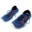 Nike FreeRN Motion Flyknit Sock Style Sneakers Blue And Orange running Size 13