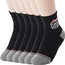 Pro Mountain Cotton Quarter Ankle Cushion All Day Hiking Athletic Sports Socks (S(US Women Shoes 6~8), Black 6pairs Pack S-size)
