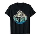Minimale Berge Geometrie Outdoor Wandern T-Shirt