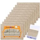 Felt Furniture Pads Large 10 pcs Pack 6"x 4" Big Felt Pads Large Furniture Pads Heavy Duty 5mm Thick Beige Anti Scratch Floor Protector for Hardwood Floor and 20 Rubber Bumpers