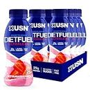 USN Diet Fuel Ultralean Pre-mixed & Ready to Drink Meal Replacement Shake Bottles: 8 x 310ml Strawberry