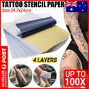 100X Tattoo Stencil Transfer Paper Spirit Thermal Carbon Tracing Copier Supplies